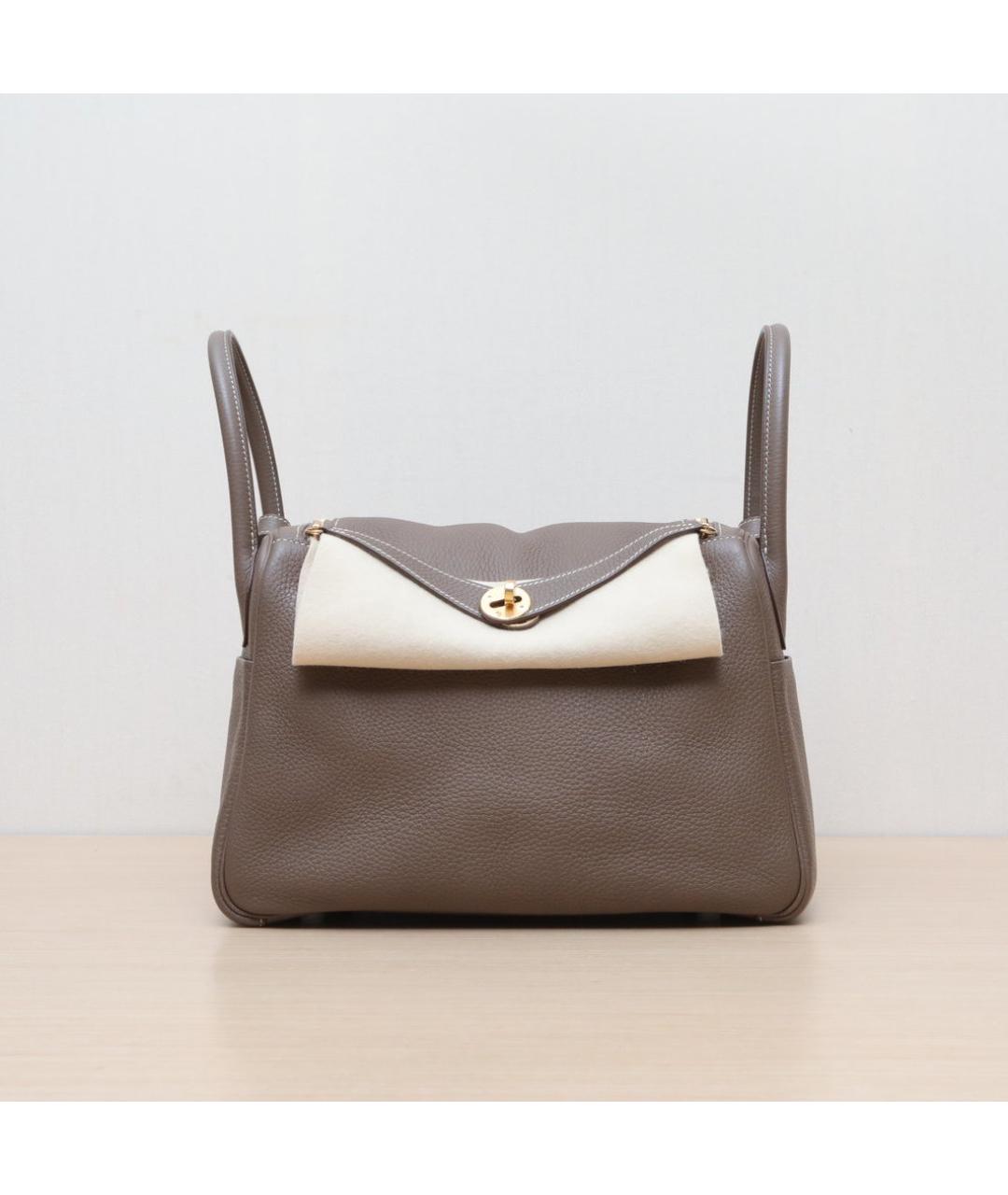 HERMES Коричневая кожаная сумка через плечо, фото 3