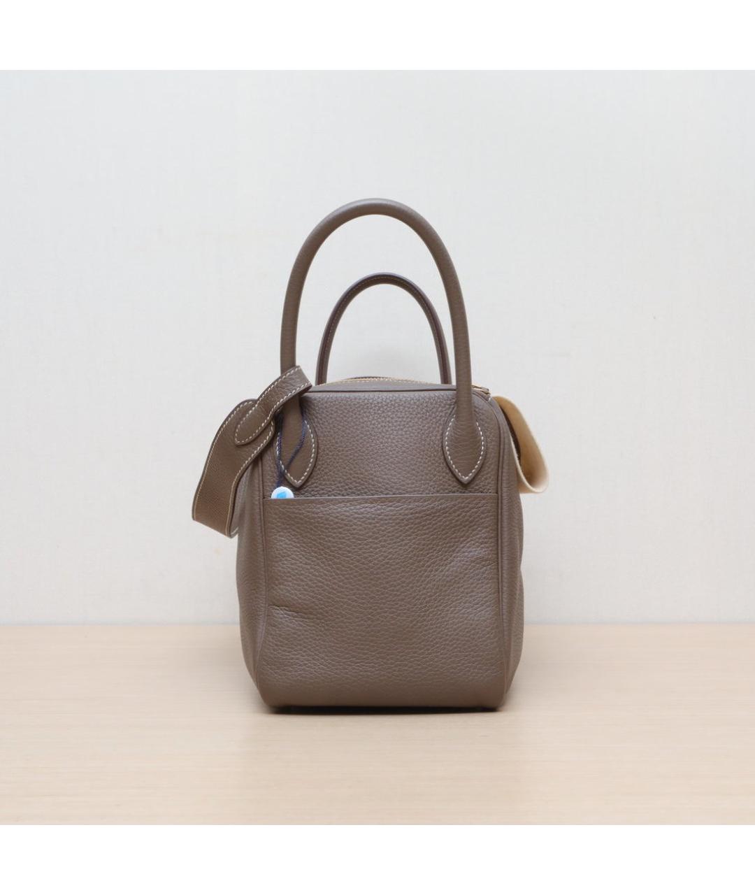 HERMES Коричневая кожаная сумка через плечо, фото 5