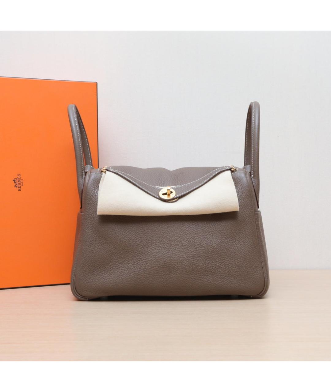 HERMES Коричневая кожаная сумка через плечо, фото 2