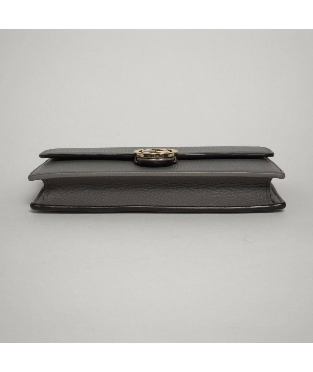 GUCCI Серая кожаная сумка через плечо, фото 6