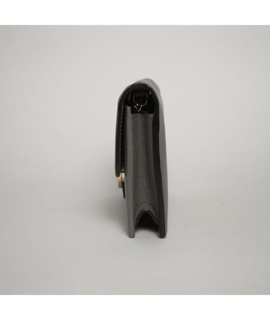 GUCCI Серая кожаная сумка через плечо, фото 4