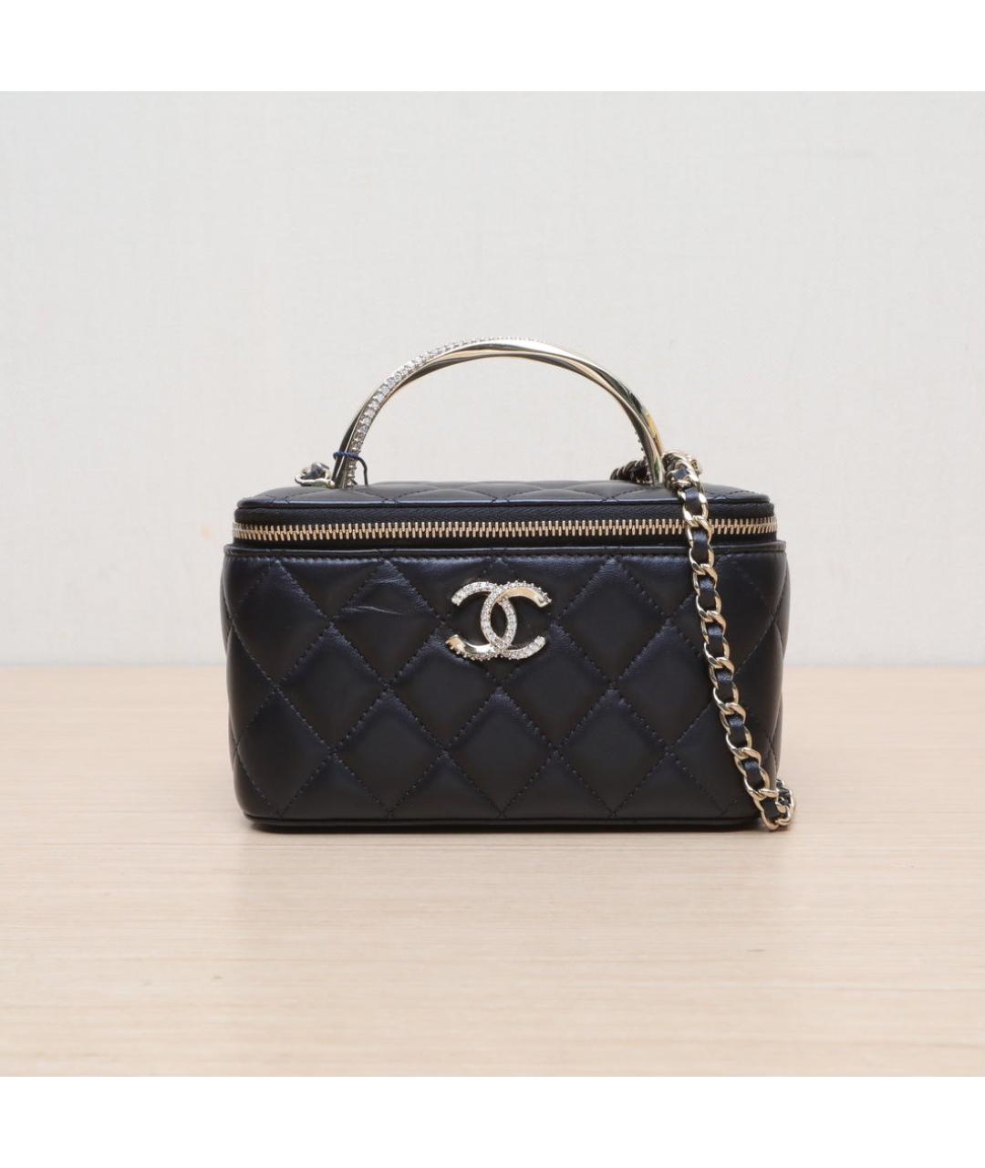 CHANEL Черная кожаная сумка через плечо, фото 3