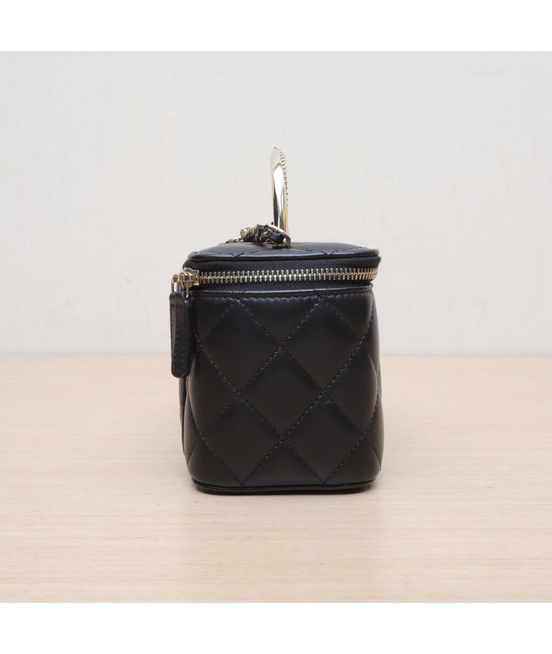 CHANEL Черная кожаная сумка через плечо, фото 5