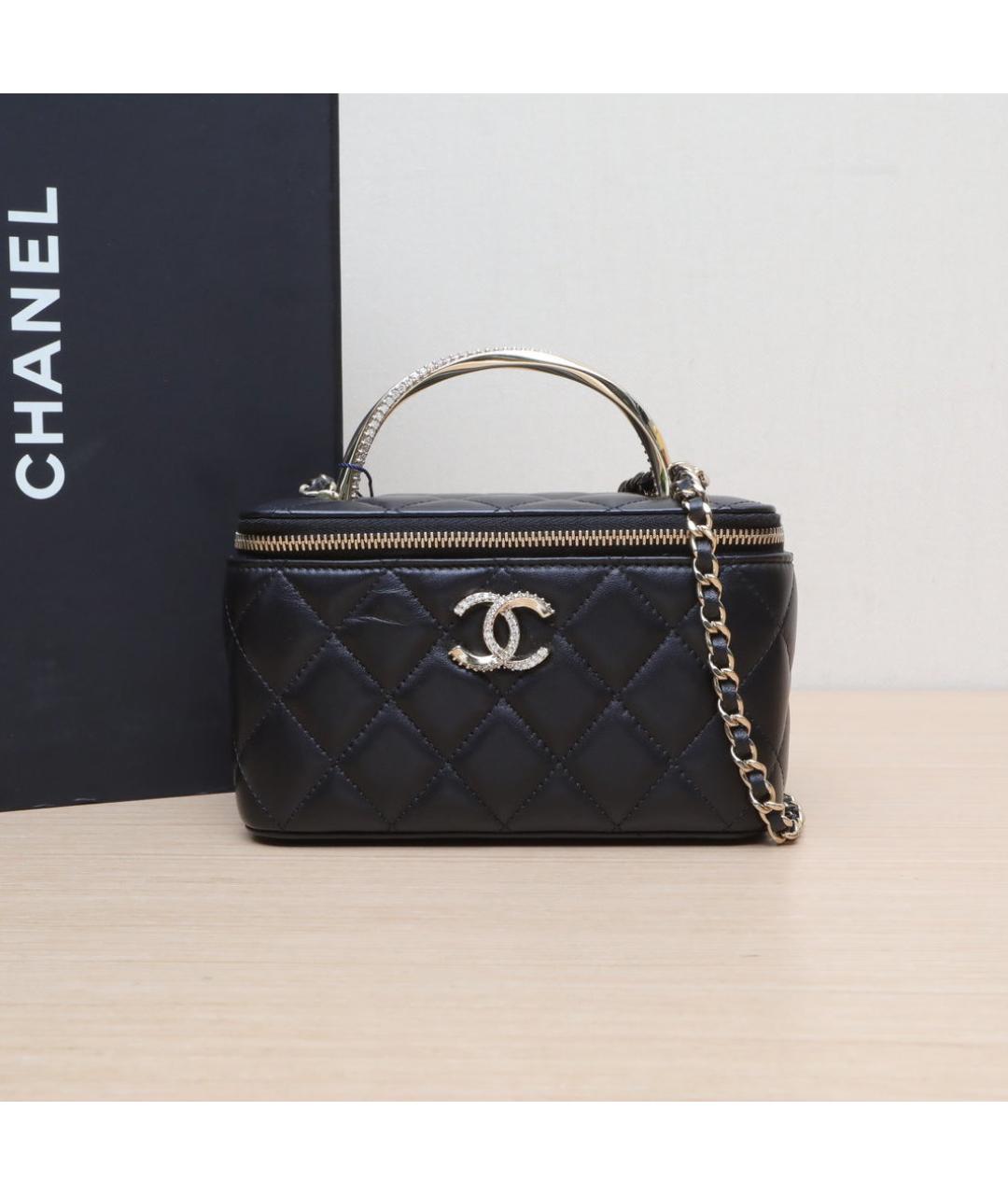 CHANEL Черная кожаная сумка через плечо, фото 2