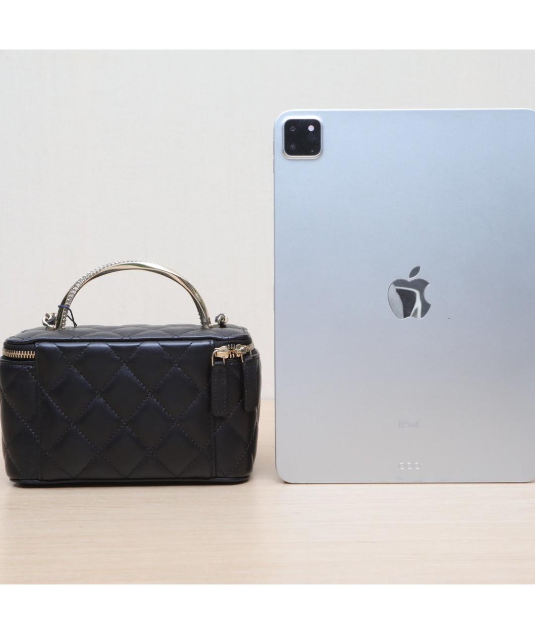 CHANEL Черная кожаная сумка через плечо, фото 6