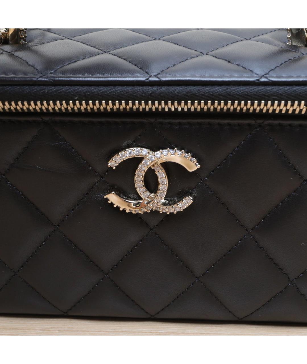 CHANEL Черная кожаная сумка через плечо, фото 7