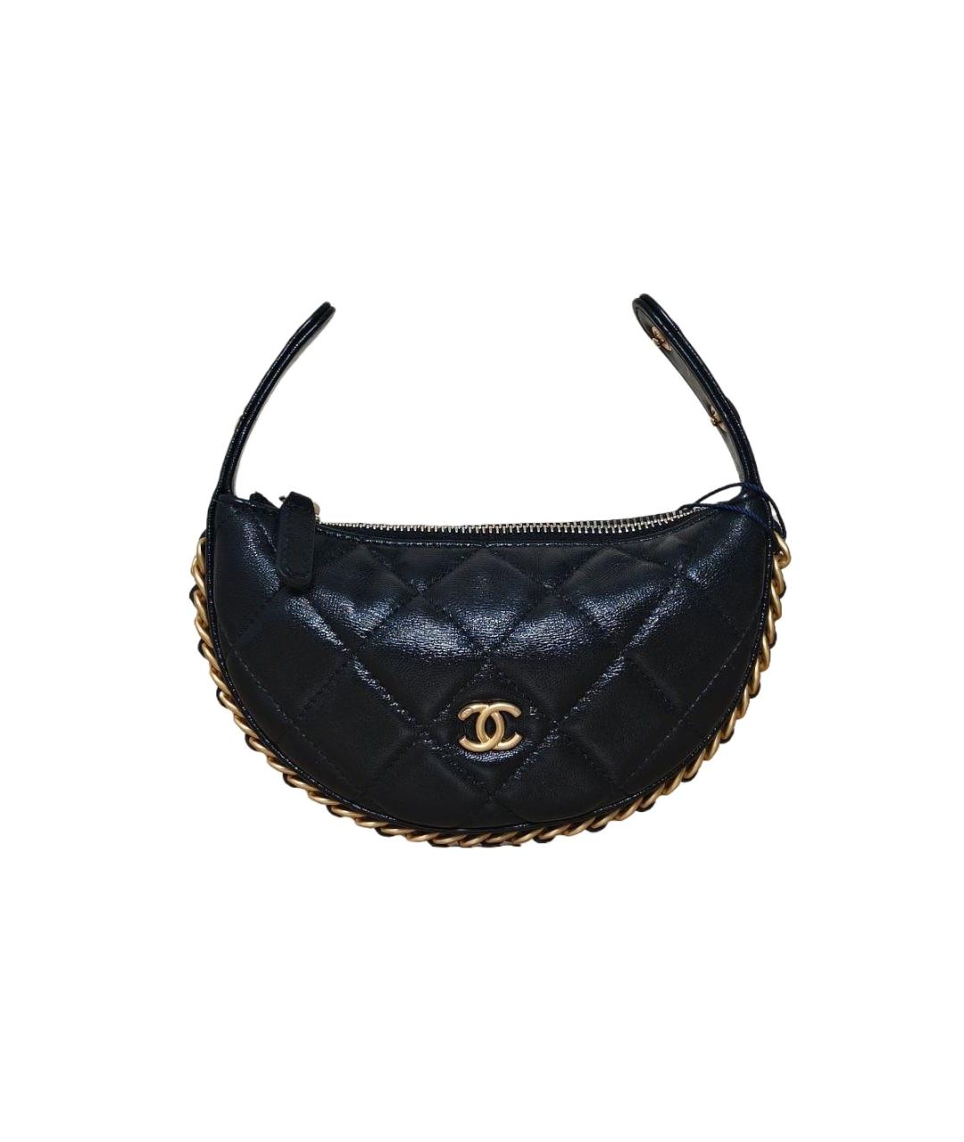 CHANEL Черная кожаная сумка через плечо, фото 1