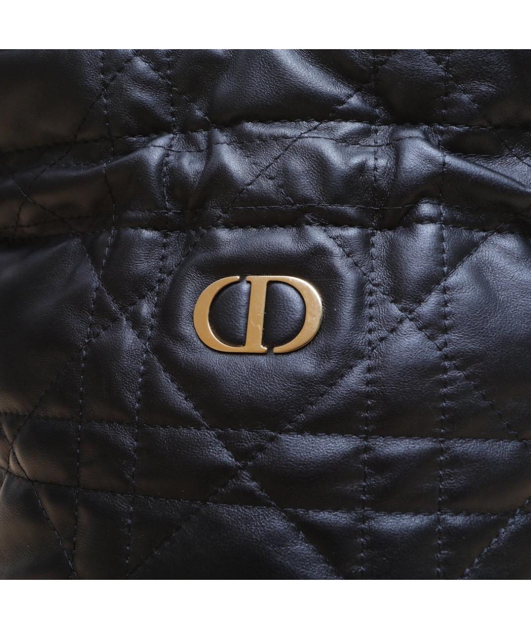 CHRISTIAN DIOR Черная кожаная сумка через плечо, фото 6