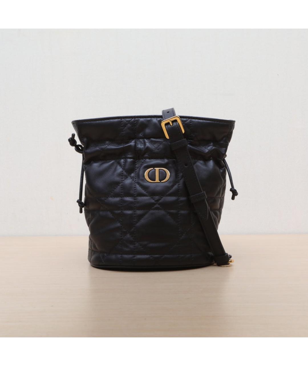 CHRISTIAN DIOR Черная кожаная сумка через плечо, фото 2