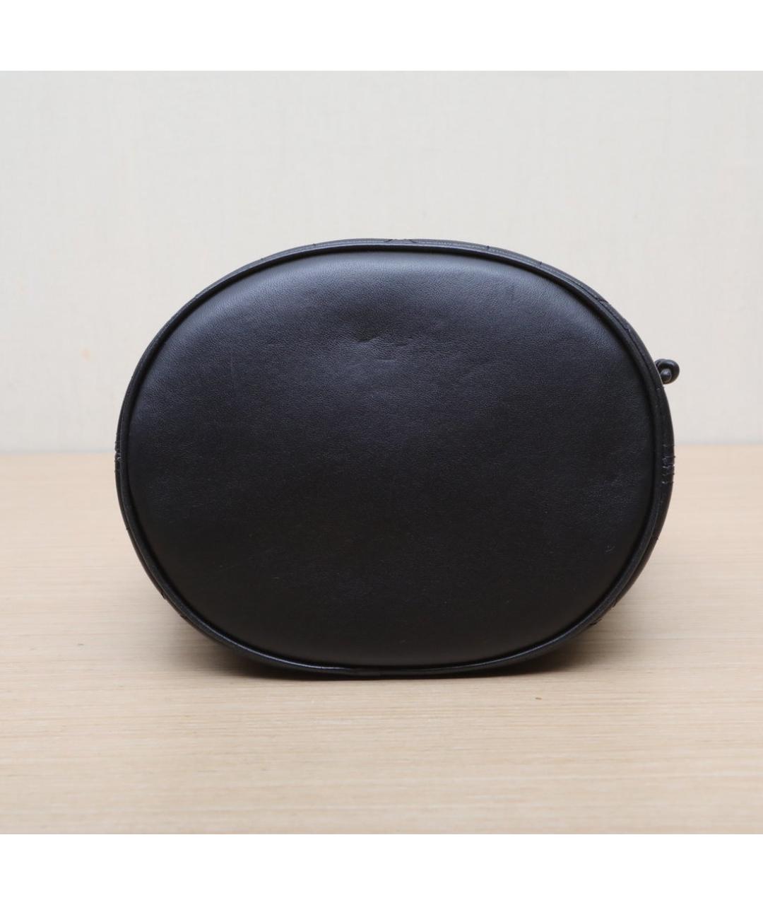 CHRISTIAN DIOR Черная кожаная сумка через плечо, фото 7