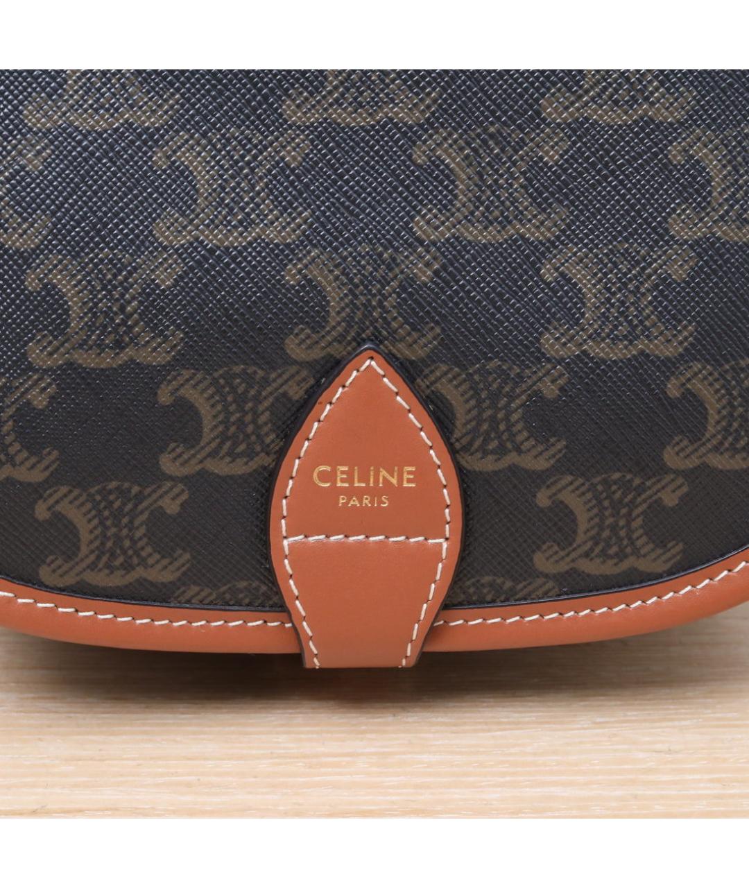 CELINE Коричневая сумка через плечо, фото 6