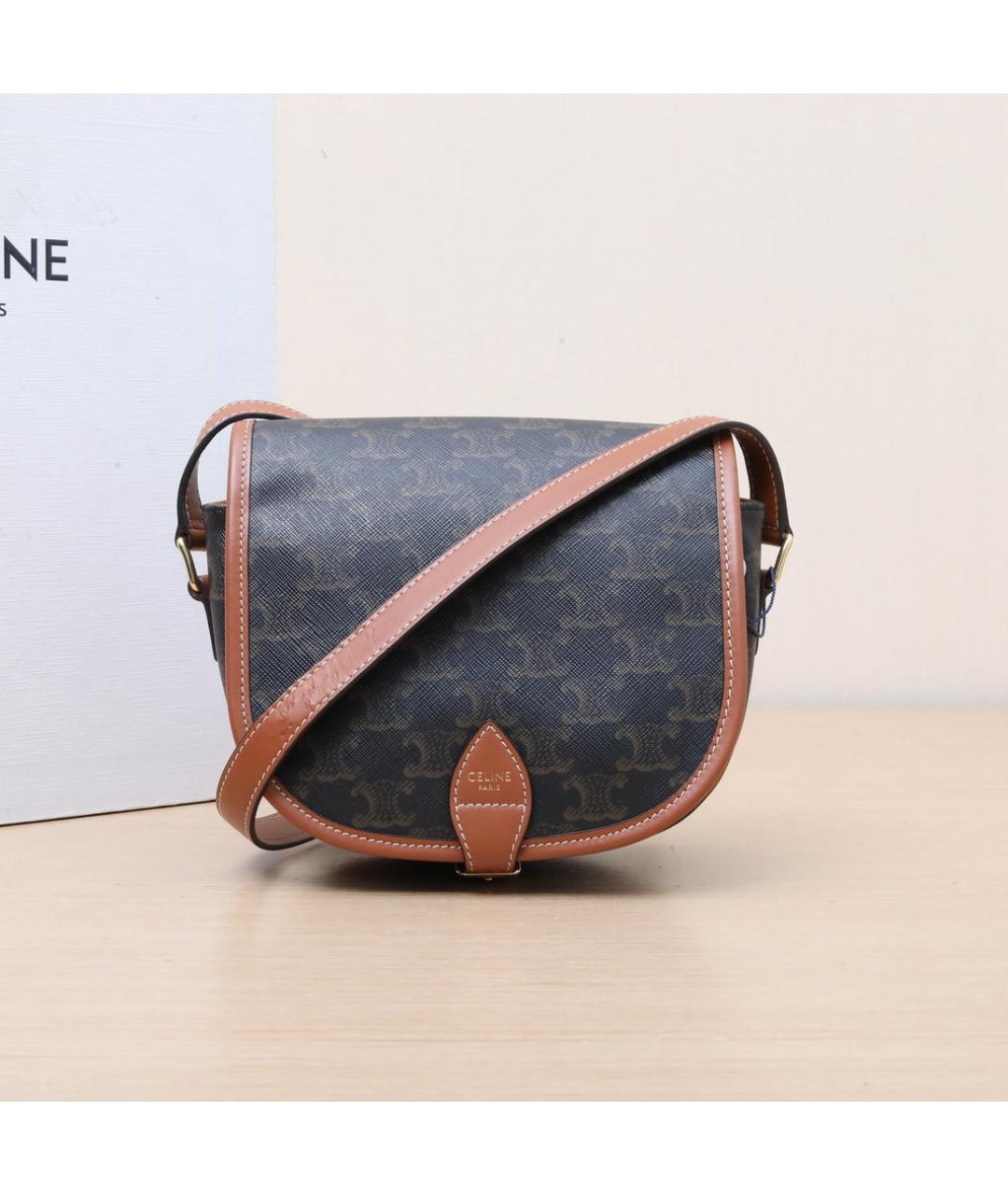 CELINE Коричневая сумка через плечо, фото 2