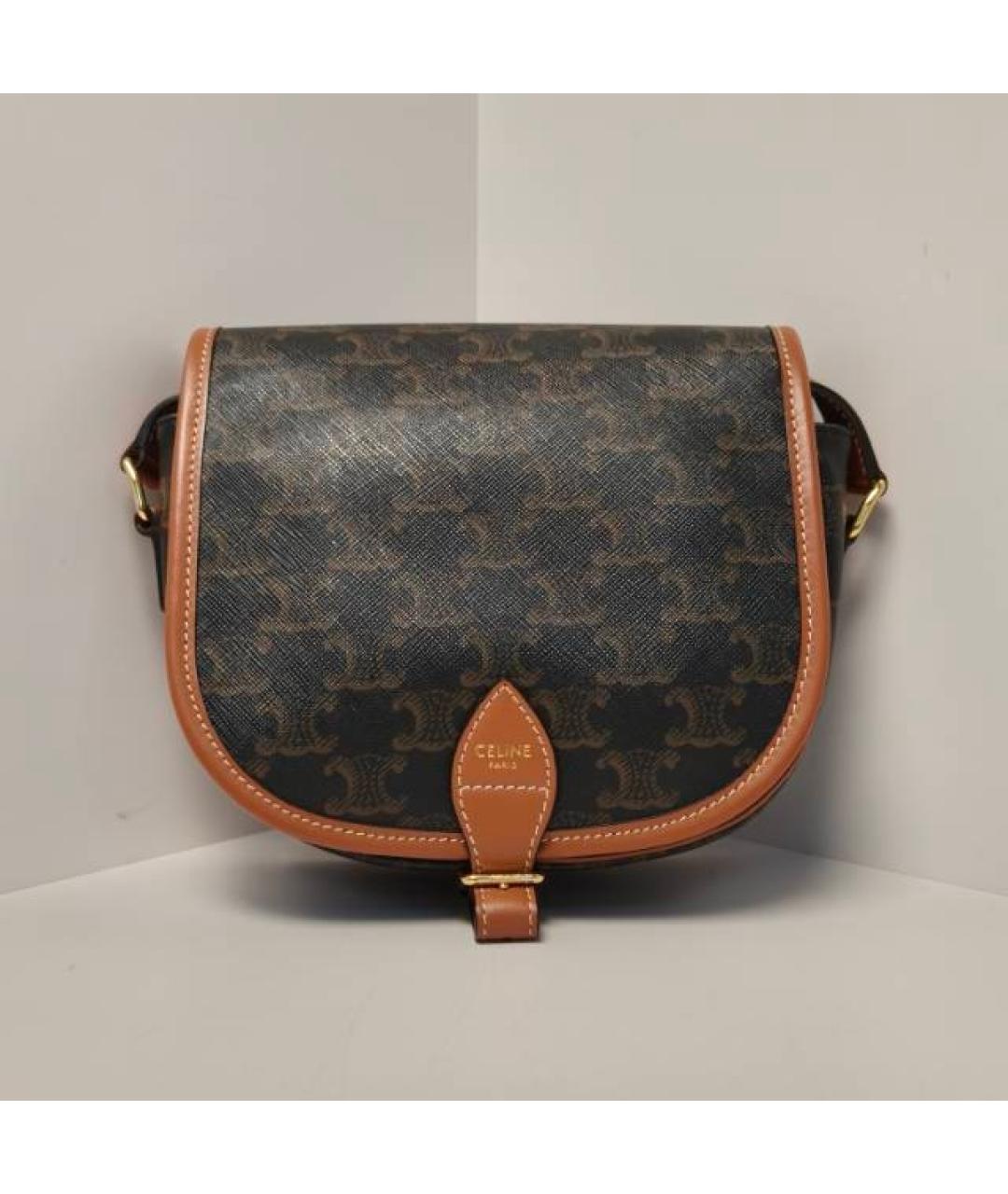 CELINE Коричневая сумка через плечо, фото 9