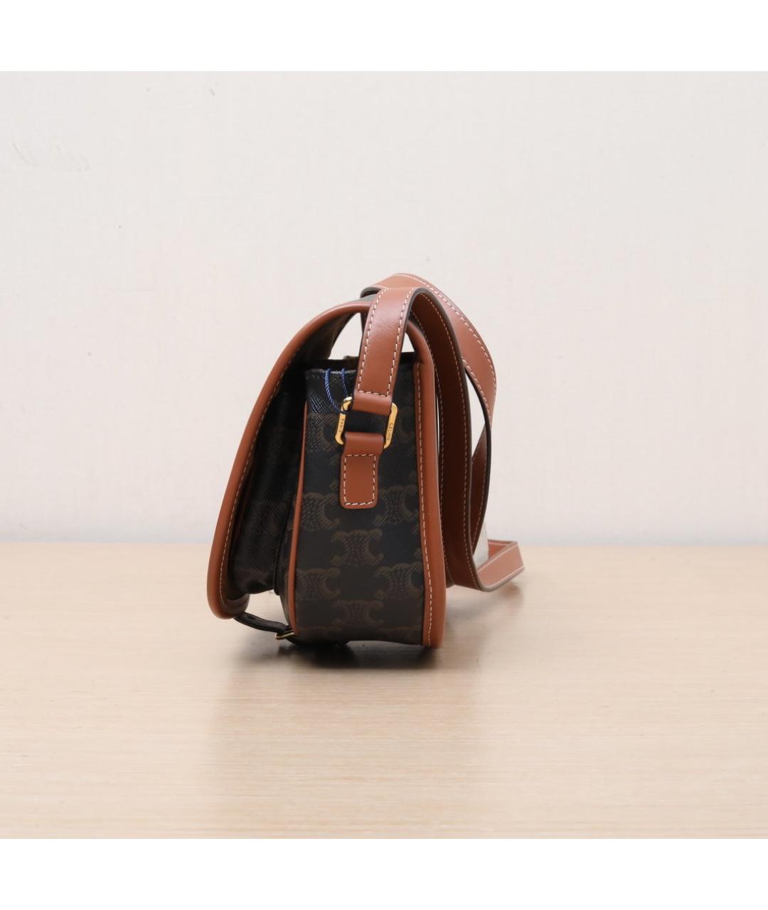 CELINE Коричневая сумка через плечо, фото 4