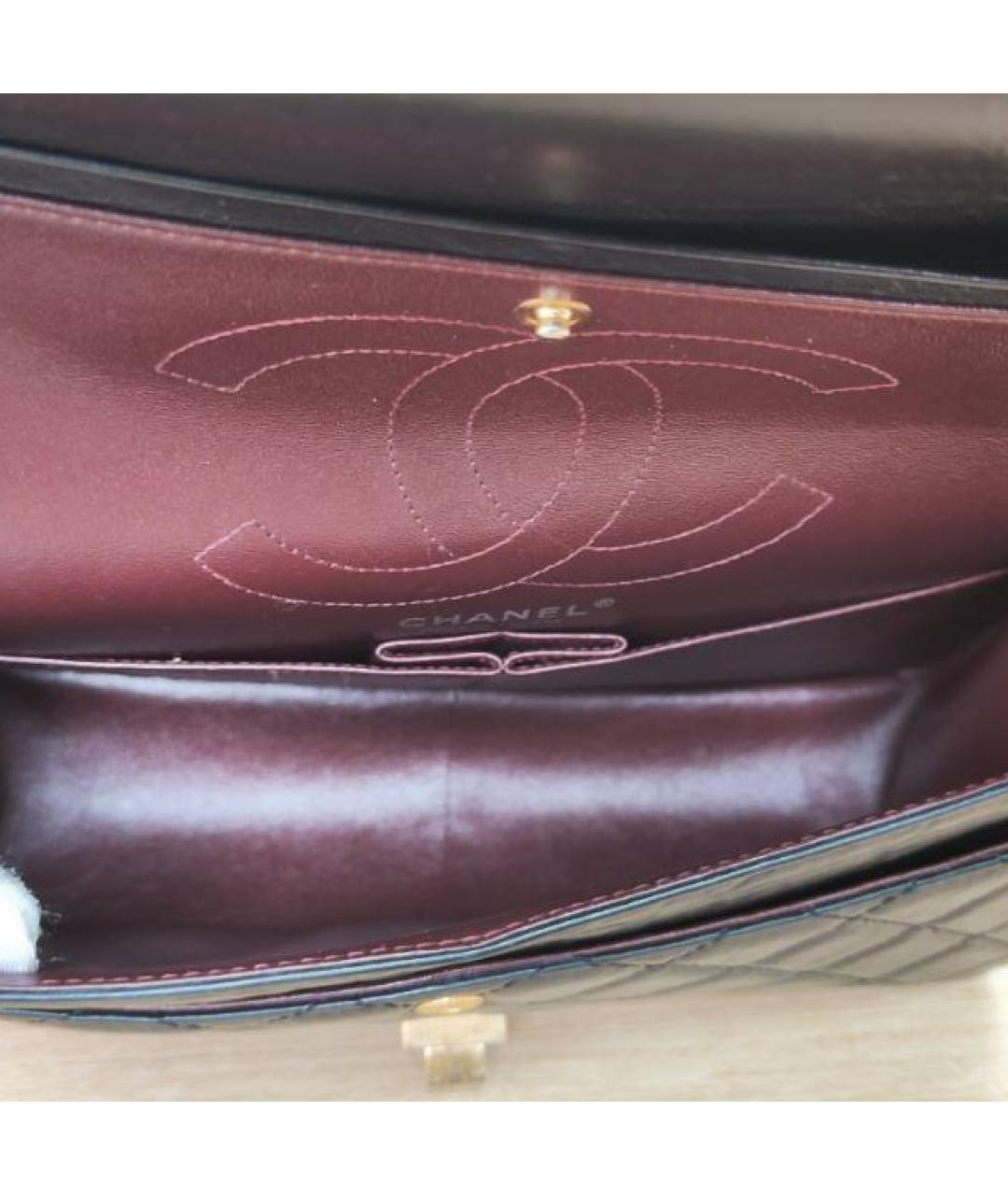 CHANEL Черная кожаная сумка через плечо, фото 8