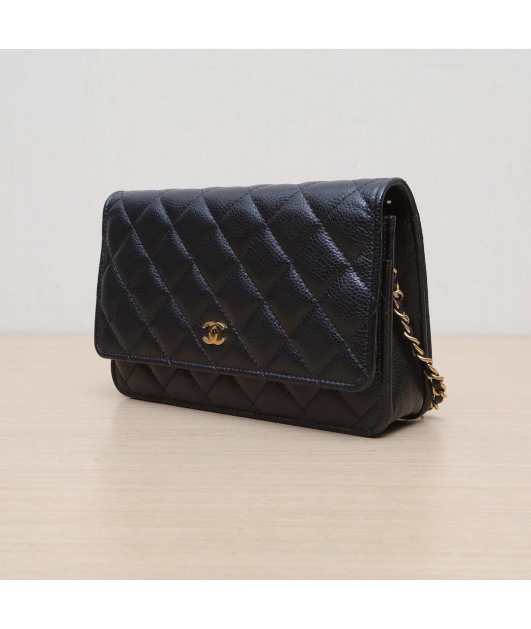 CHANEL Черная кожаная сумка через плечо, фото 4