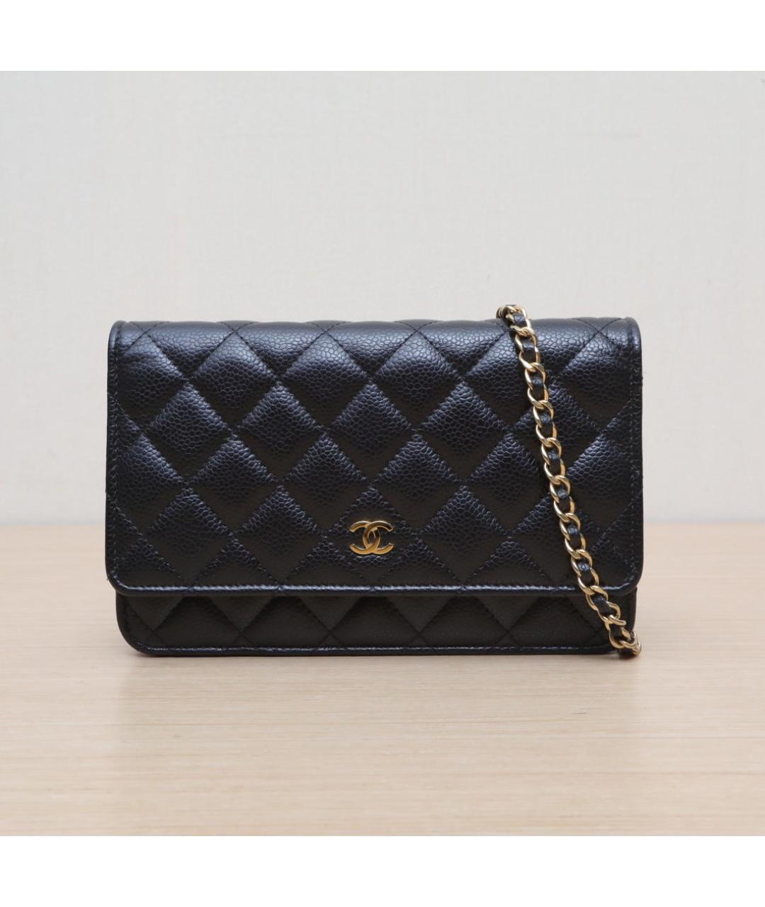 CHANEL Черная кожаная сумка через плечо, фото 3