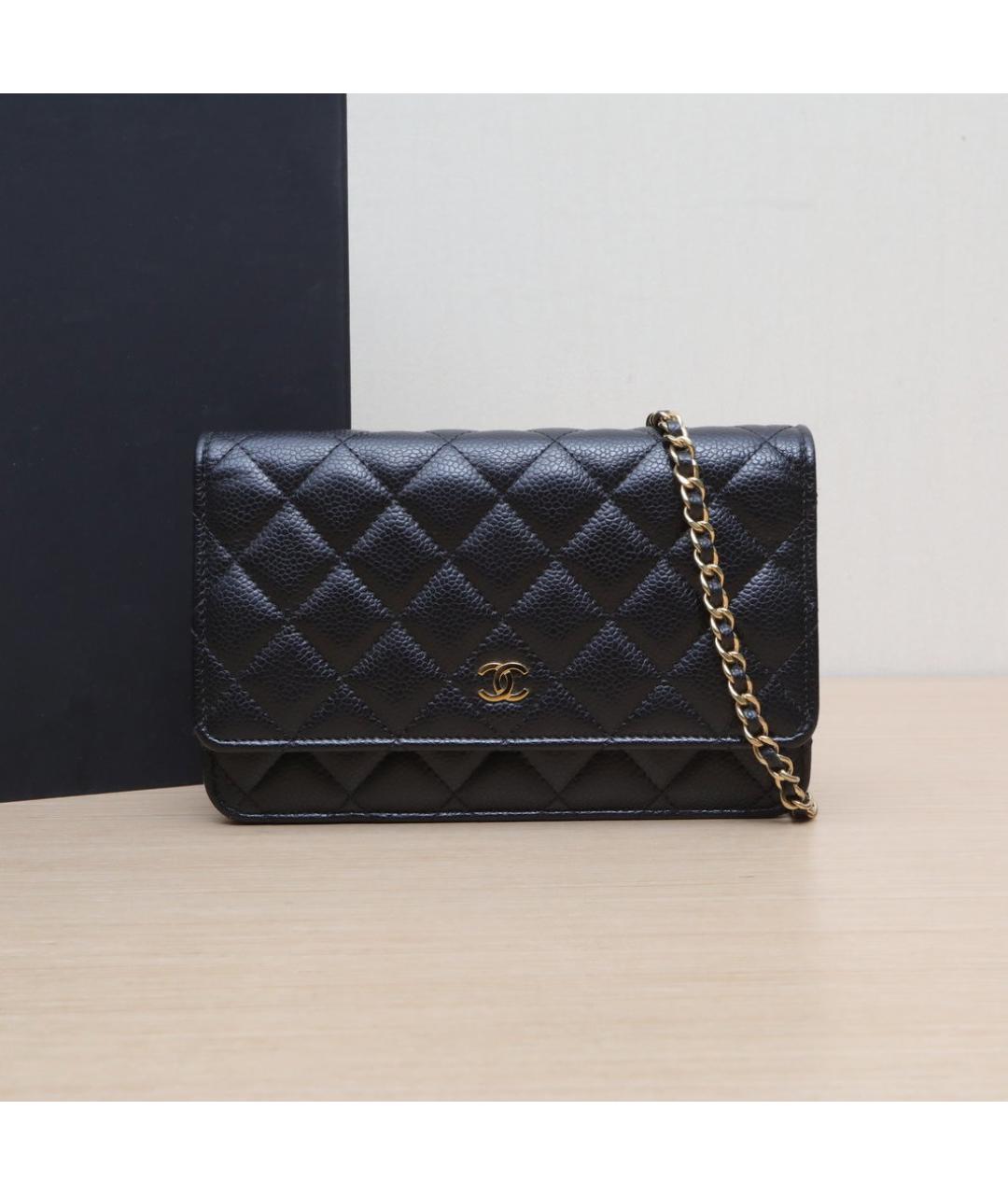 CHANEL Черная кожаная сумка через плечо, фото 2