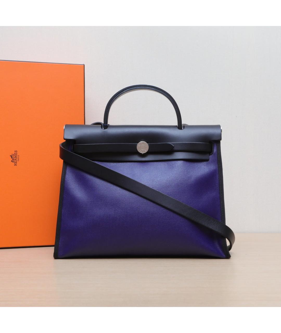 HERMES Темно-синяя сумка через плечо, фото 2