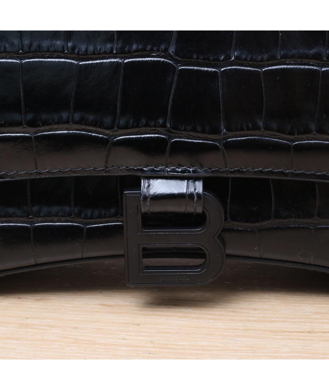 BALENCIAGA Черная кожаная сумка через плечо, фото 7