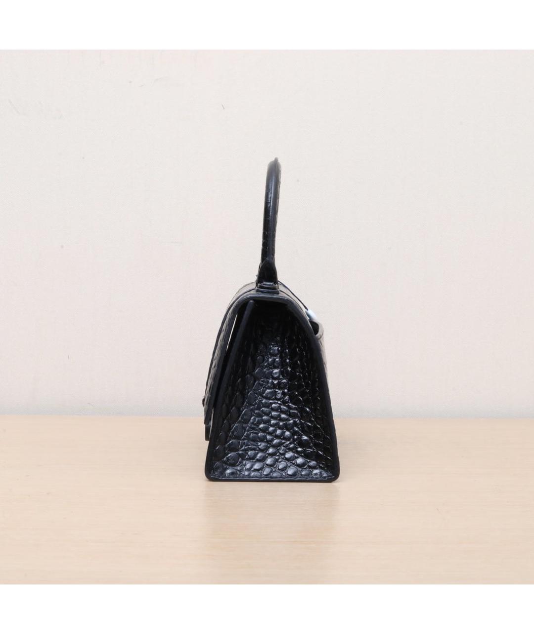 BALENCIAGA Черная кожаная сумка через плечо, фото 4