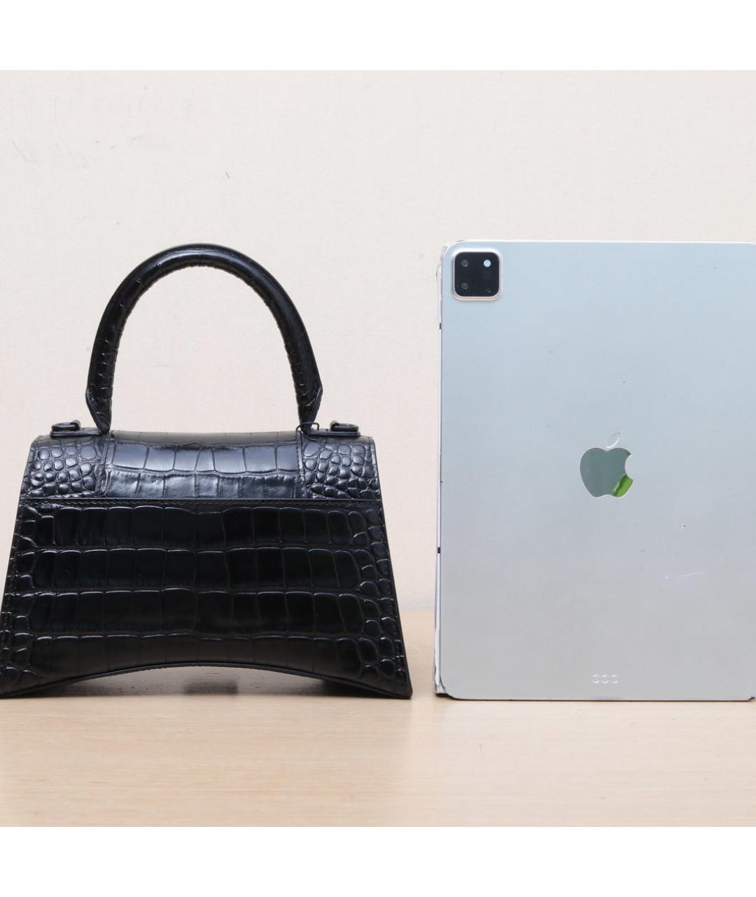 BALENCIAGA Черная кожаная сумка через плечо, фото 6