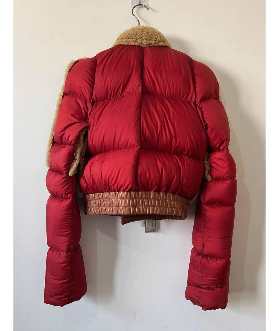 RICK OWENS Красный меховой пуховик, фото 2