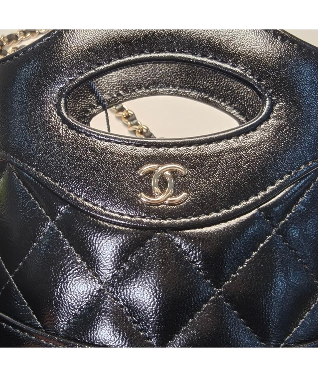CHANEL Черная кожаная сумка через плечо, фото 7