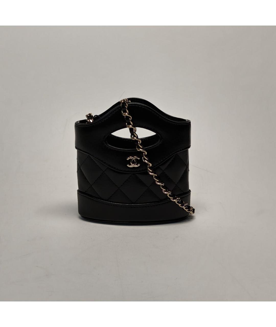 CHANEL Черная кожаная сумка через плечо, фото 2