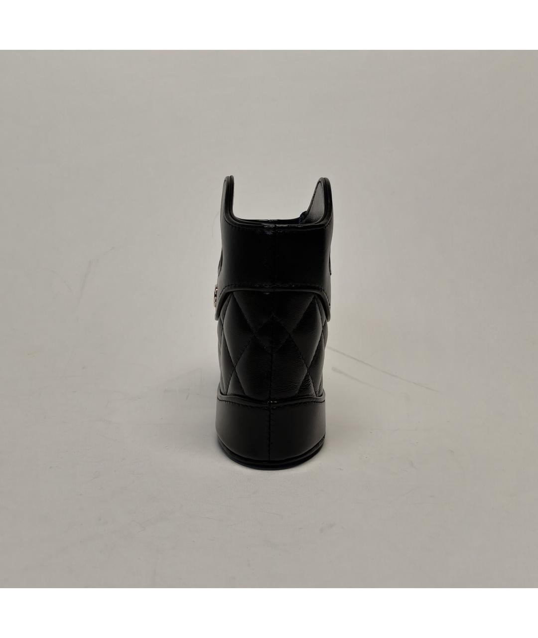 CHANEL Черная кожаная сумка через плечо, фото 3