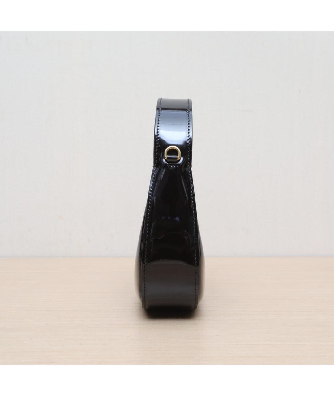 MIU MIU Черная сумка через плечо из лакированной кожи, фото 4