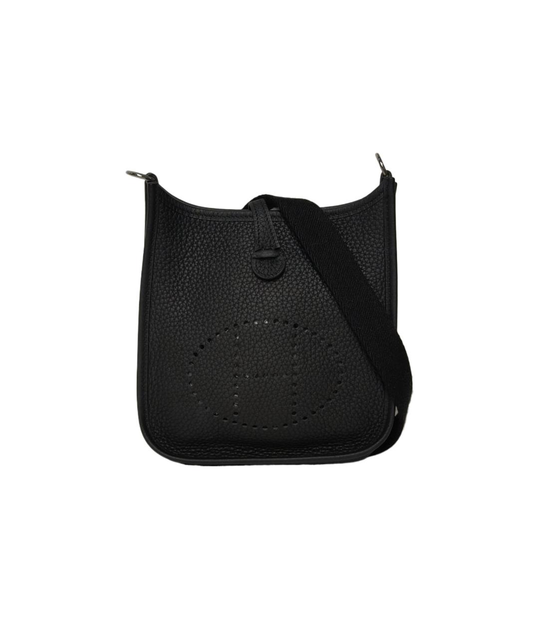 HERMES Черная кожаная сумка через плечо, фото 1