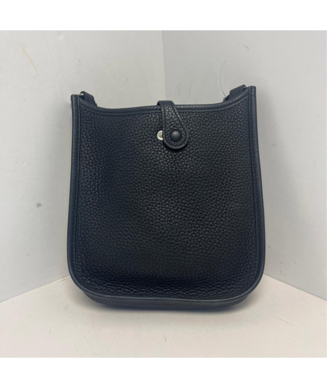 HERMES Черная кожаная сумка через плечо, фото 8