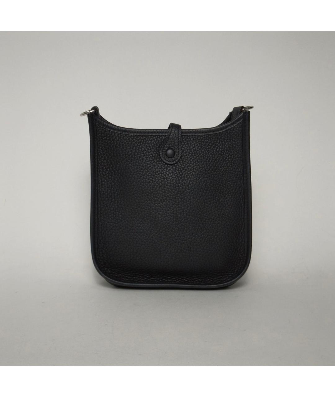 HERMES Черная кожаная сумка через плечо, фото 4
