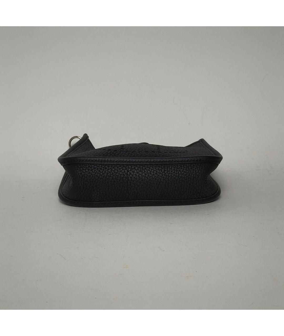 HERMES Черная кожаная сумка через плечо, фото 6