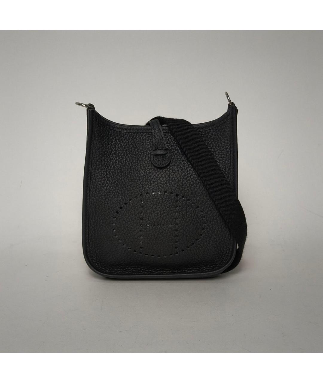 HERMES Черная кожаная сумка через плечо, фото 2