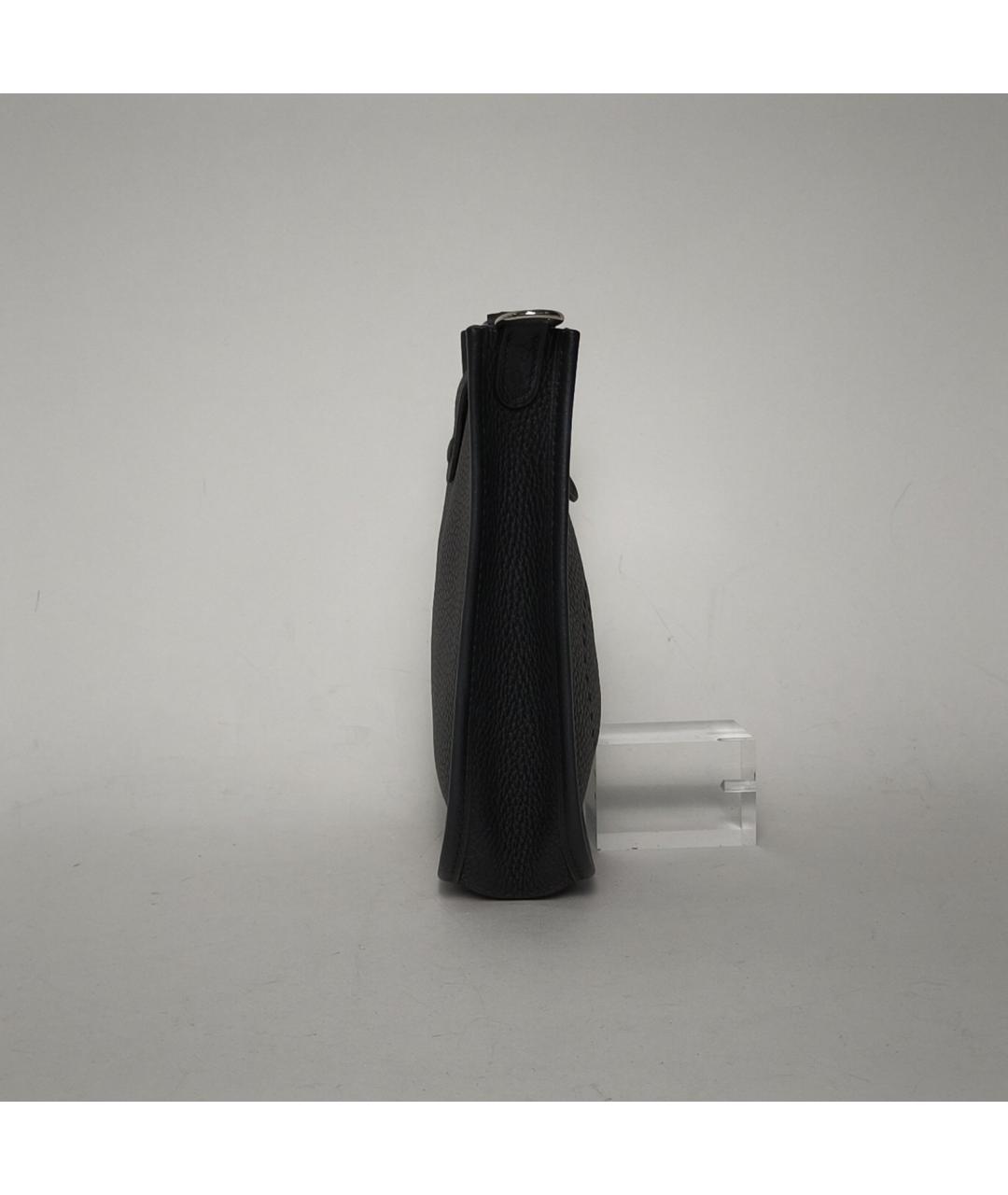 HERMES Черная кожаная сумка через плечо, фото 5