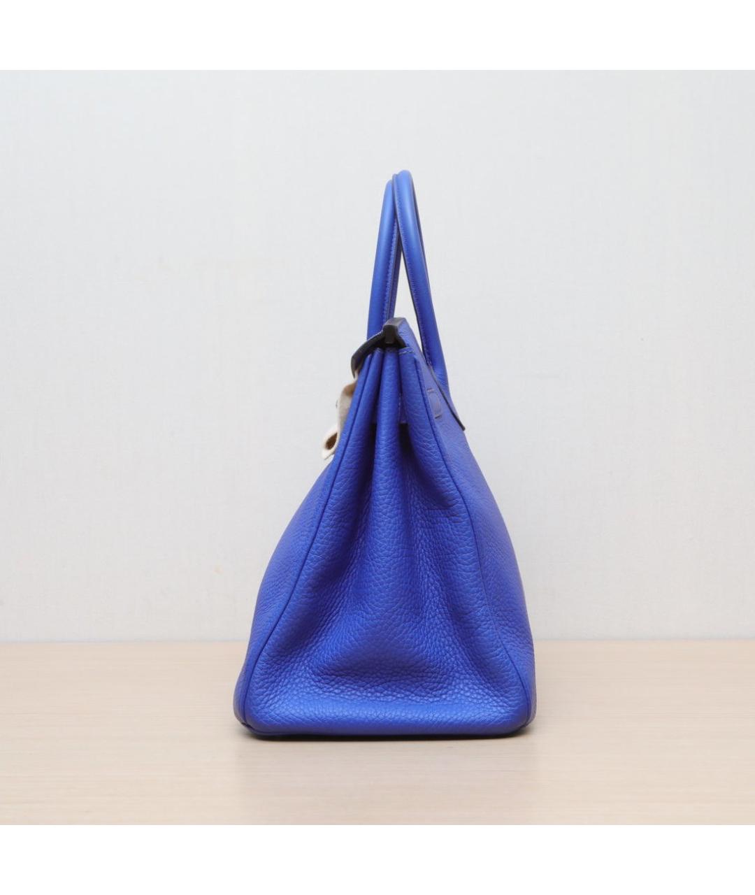 HERMES Синяя кожаная сумка через плечо, фото 4
