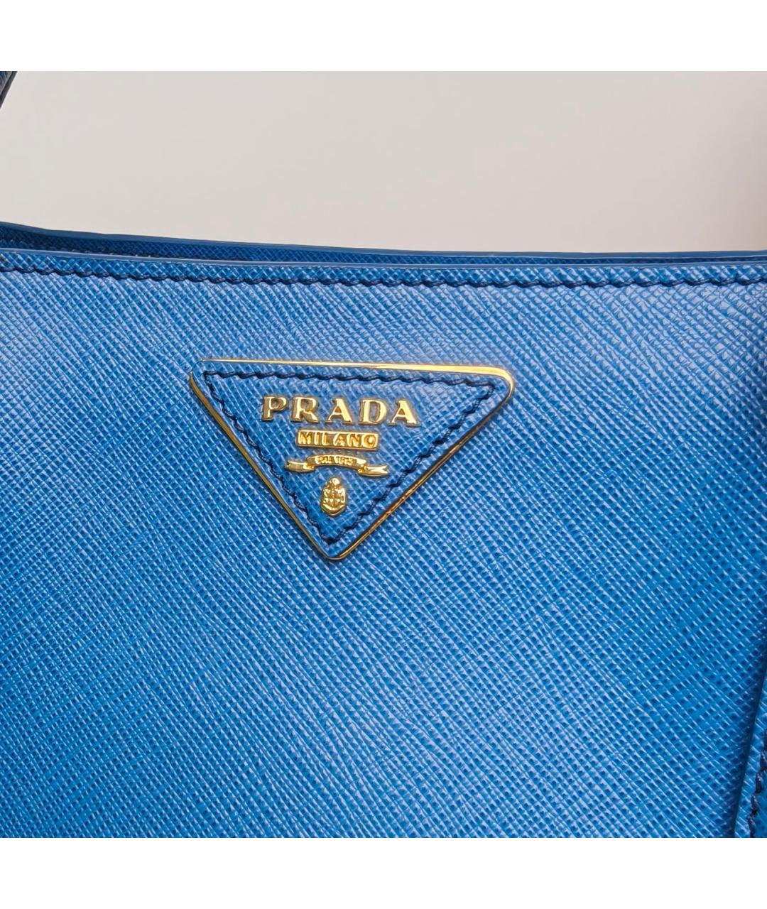 PRADA Синяя кожаная сумка через плечо, фото 7