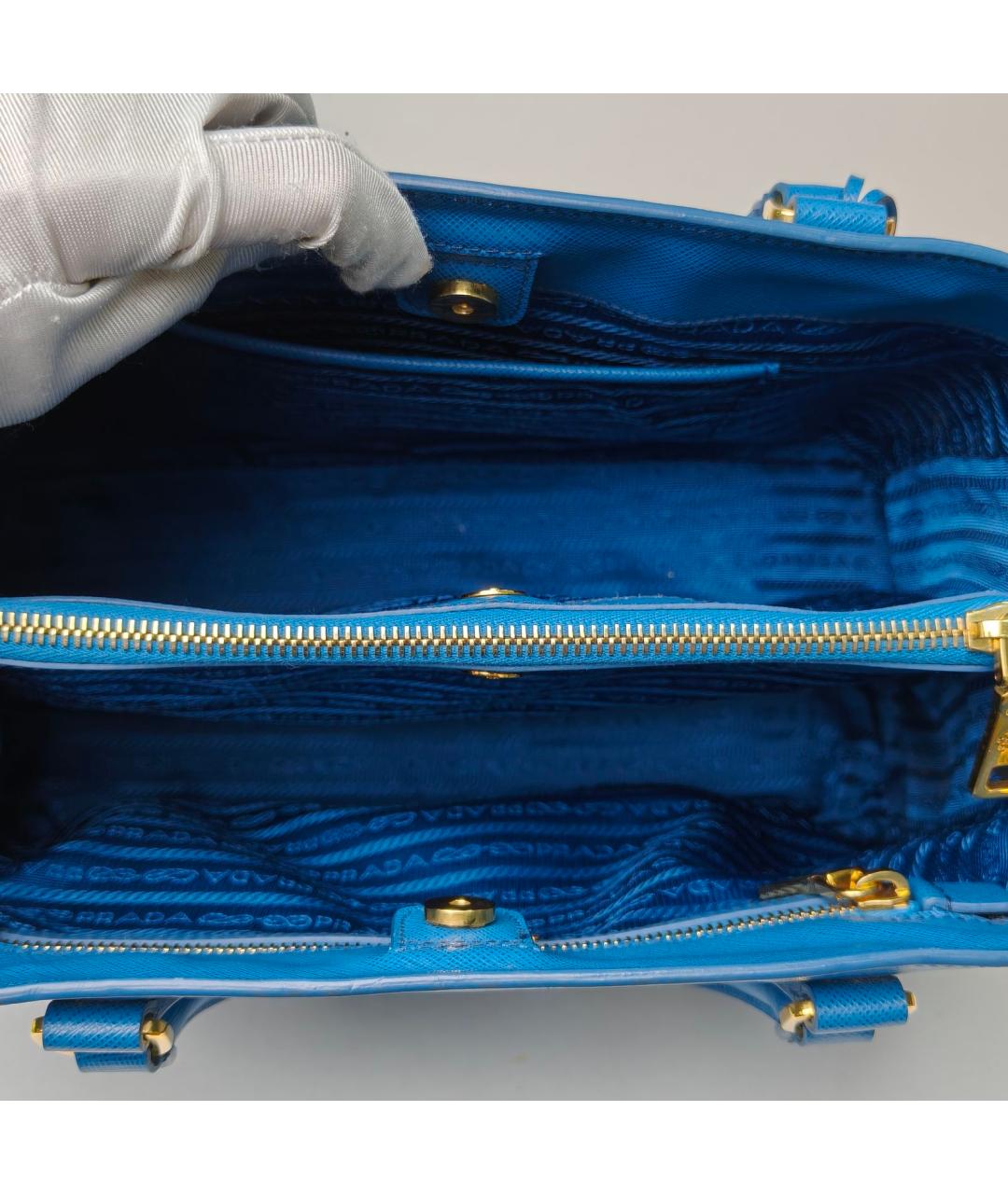 PRADA Синяя кожаная сумка через плечо, фото 8