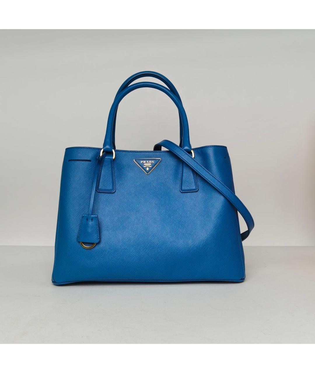PRADA Синяя кожаная сумка через плечо, фото 9