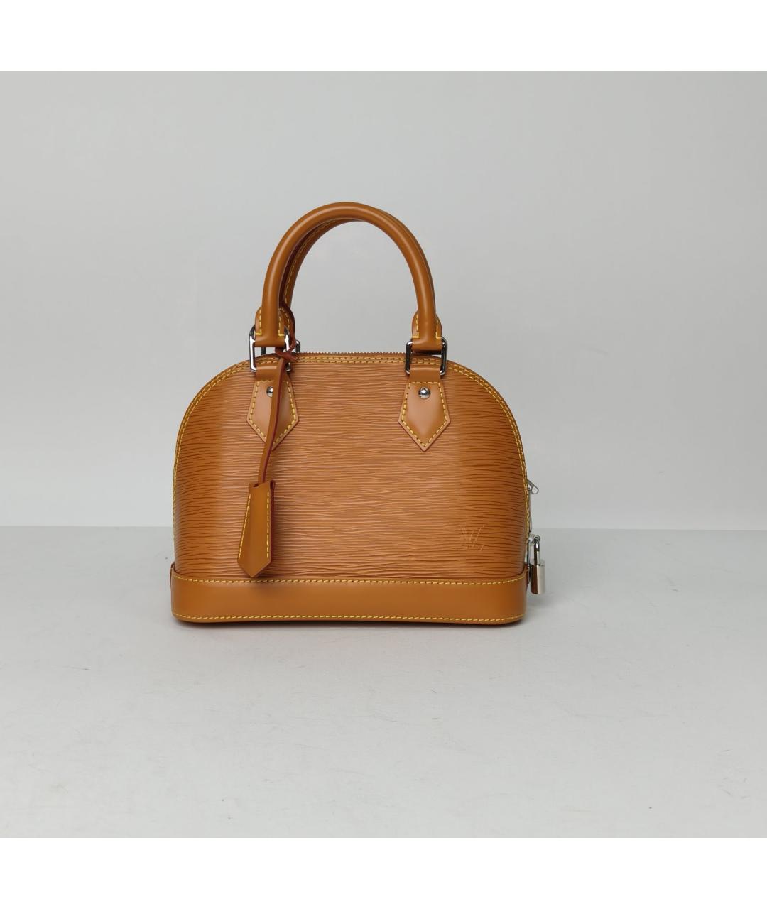 LOUIS VUITTON Коричневая кожаная сумка через плечо, фото 2