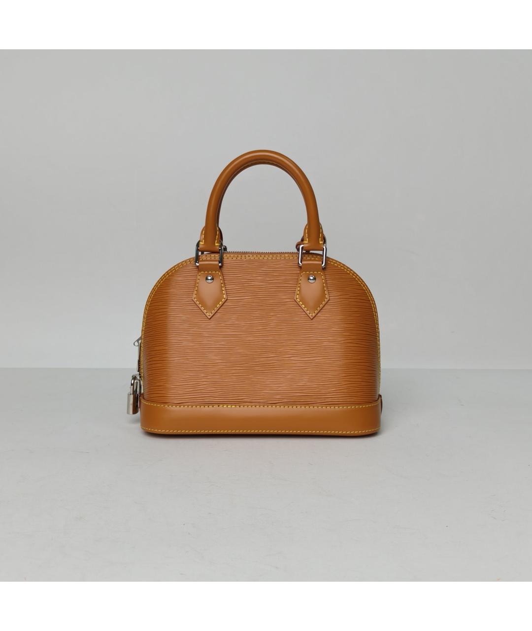 LOUIS VUITTON Коричневая кожаная сумка через плечо, фото 4