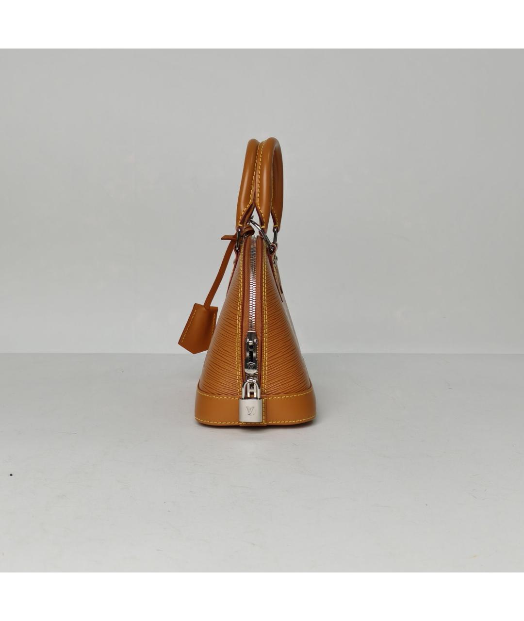 LOUIS VUITTON Коричневая кожаная сумка через плечо, фото 3