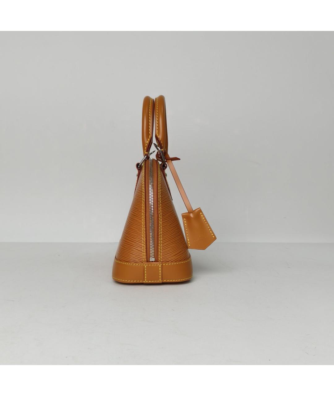 LOUIS VUITTON Коричневая кожаная сумка через плечо, фото 5