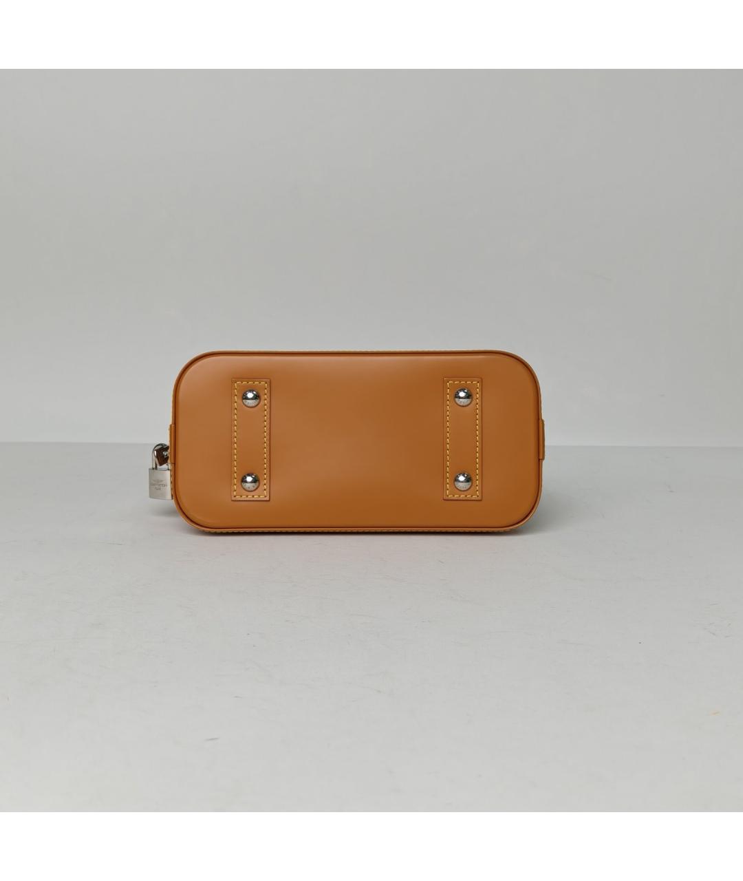 LOUIS VUITTON Коричневая кожаная сумка через плечо, фото 6