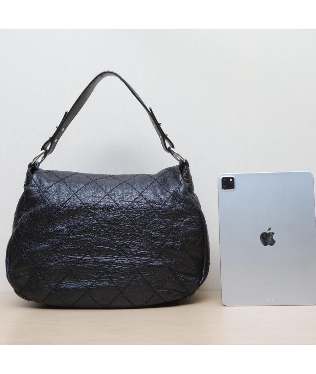 CHANEL Черная кожаная сумка через плечо, фото 6