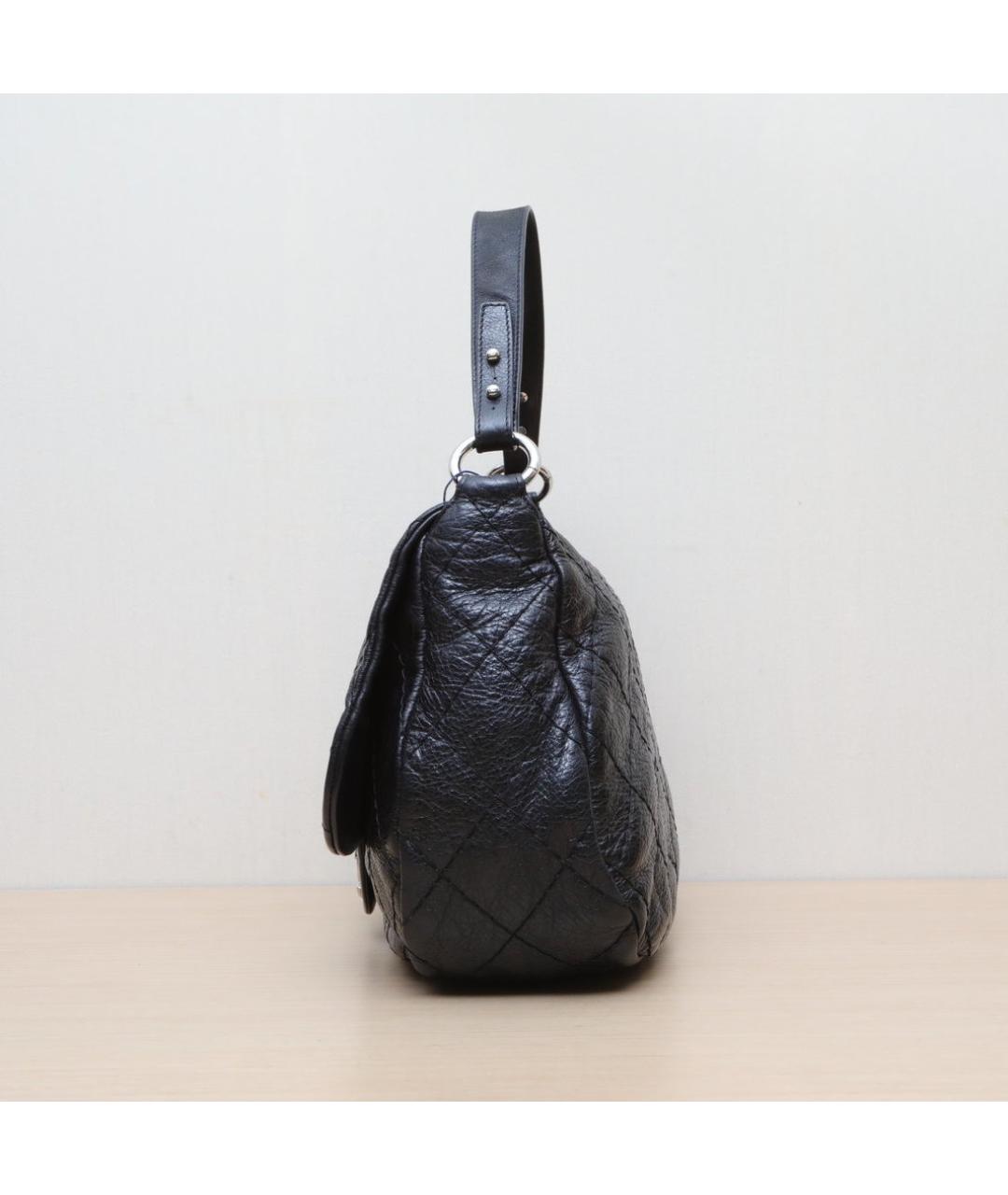 CHANEL Черная кожаная сумка через плечо, фото 4