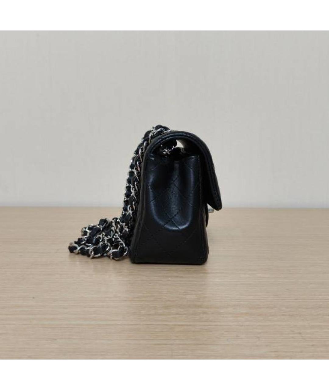 CHANEL Черная кожаная сумка через плечо, фото 4