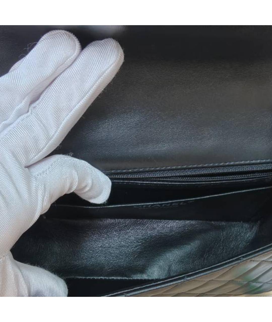 CHANEL Черная кожаная сумка через плечо, фото 6